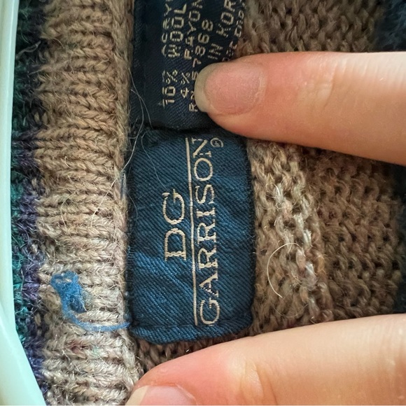 Cropped striped vintage wool sweater - Picture 6 of 6